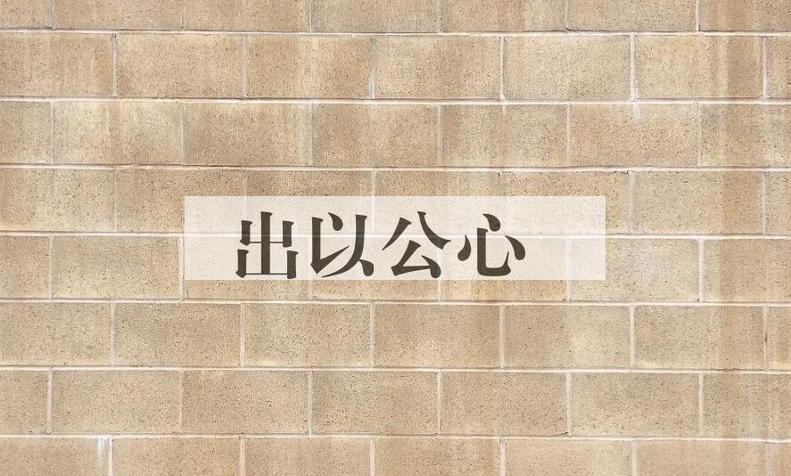 成语出以公心是什么意思？