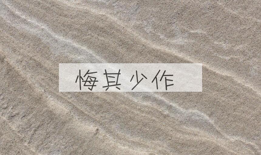 成语悔其少作是什么意思？