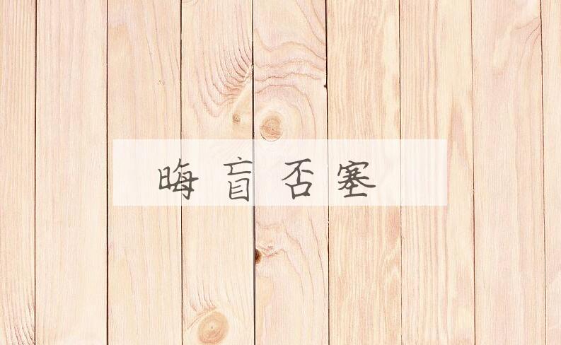 成语晦盲否塞是什么意思？