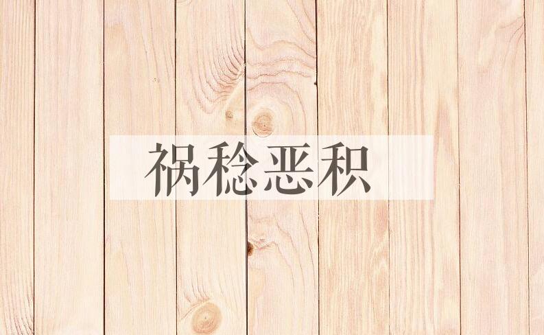 成语祸稔恶积是什么意思？