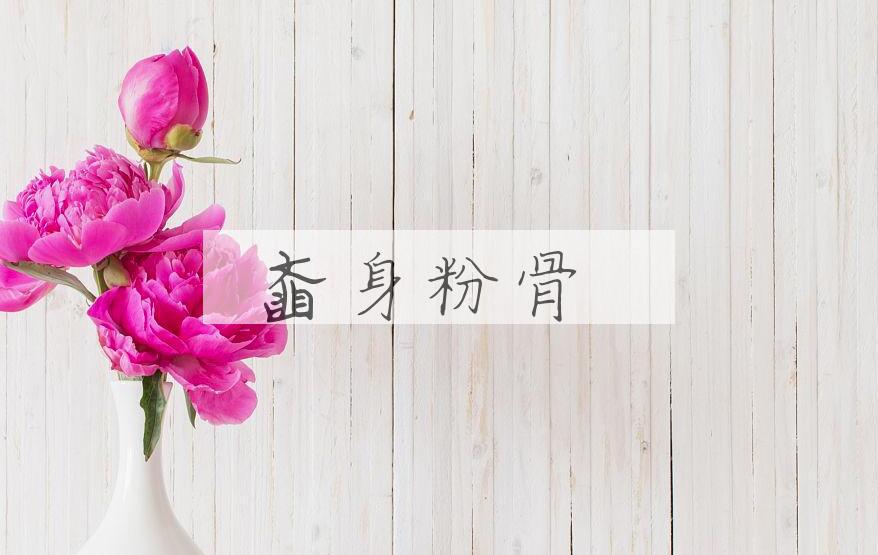 成语齑身粉骨是什么意思？
