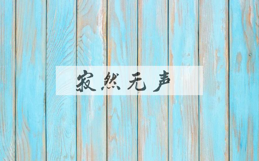 成语寂然无声是什么意思？