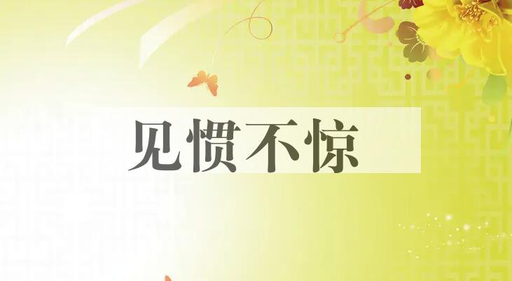 成语见惯不惊是什么意思？