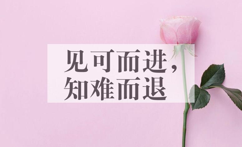 成语见可而进，知难而退是什么意思？