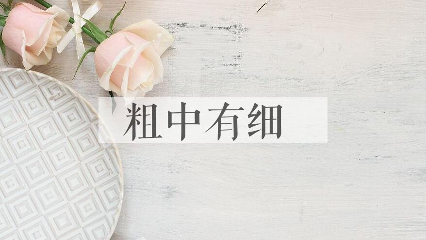 成语粗中有细是什么意思？
