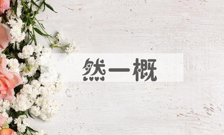 成语斠然一概是什么意思？