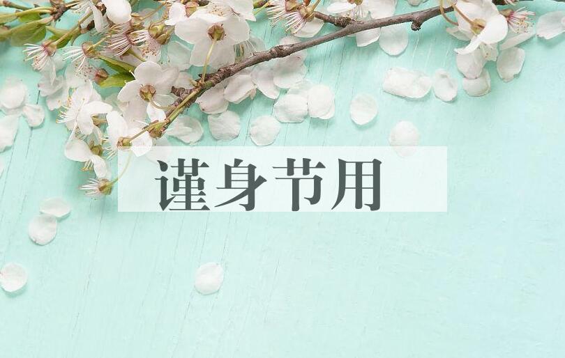 成语谨身节用是什么意思？