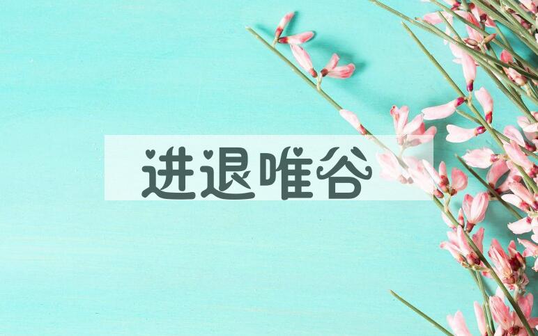 成语进退唯谷是什么意思？