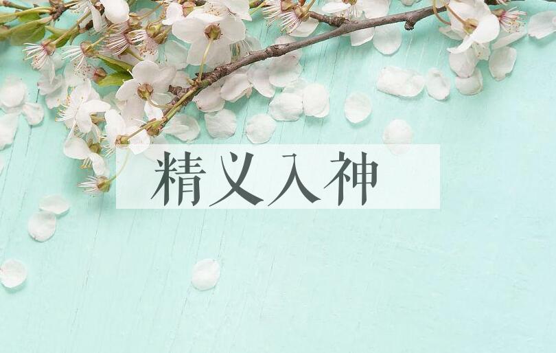 成语精义入神是什么意思？