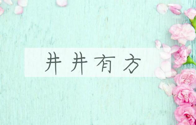 成语井井有方是什么意思？