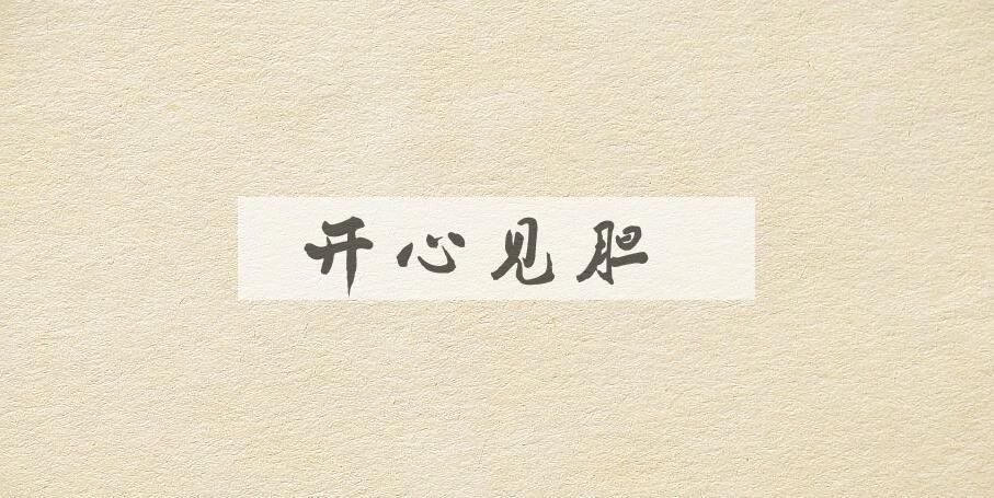 成语开心见胆是什么意思？