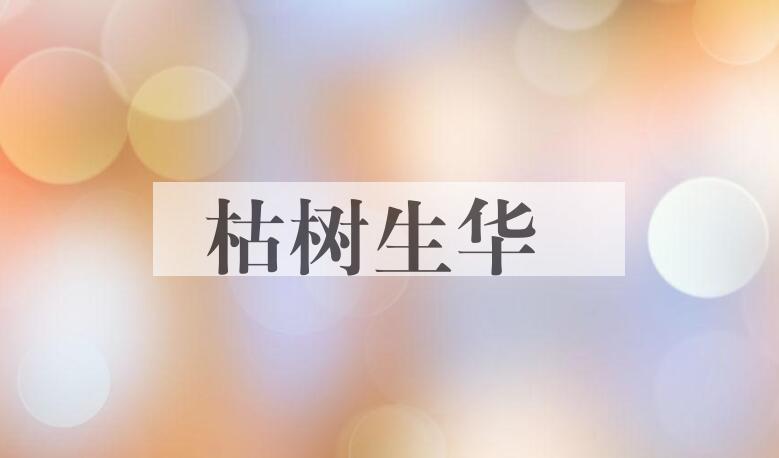 成语枯树生华是什么意思？