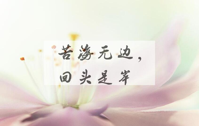 成语苦海无边，回头是岸是什么意思？