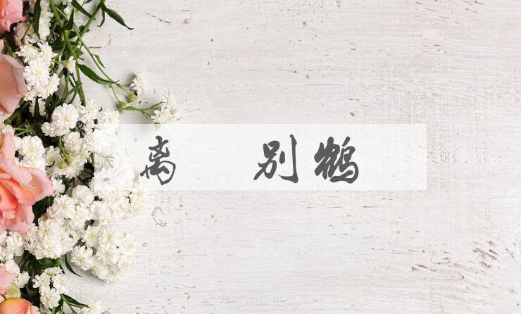 成语离鸾别鹤是什么意思？
