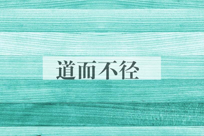 成语道而不径是什么意思？