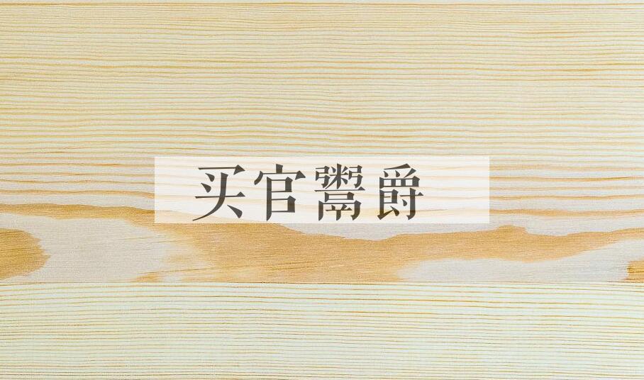 成语买官鬻爵是什么意思？