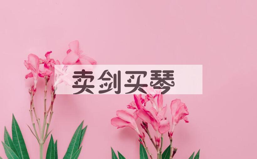 成语卖剑买琴是什么意思？