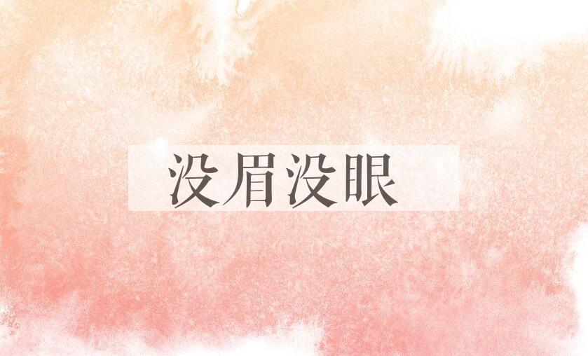 成语没眉没眼是什么意思？