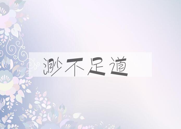 成语渺不足道是什么意思？