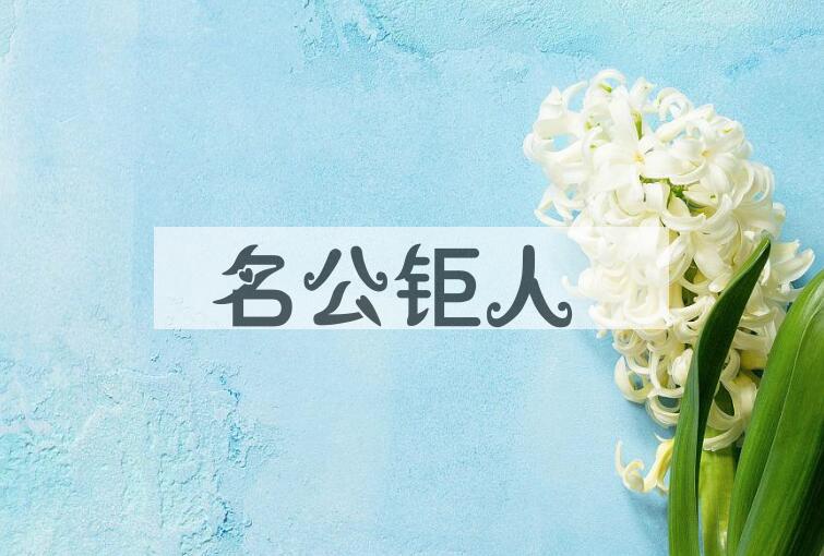 成语名公钜人是什么意思？