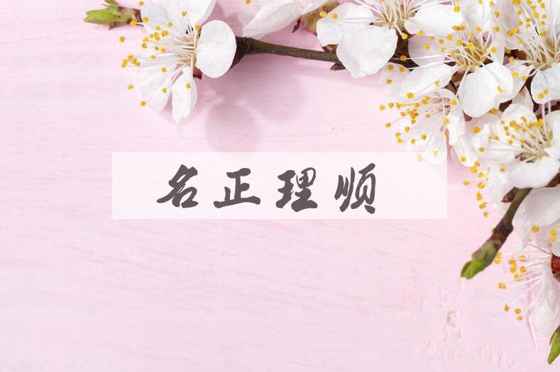 成语名正理顺是什么意思？