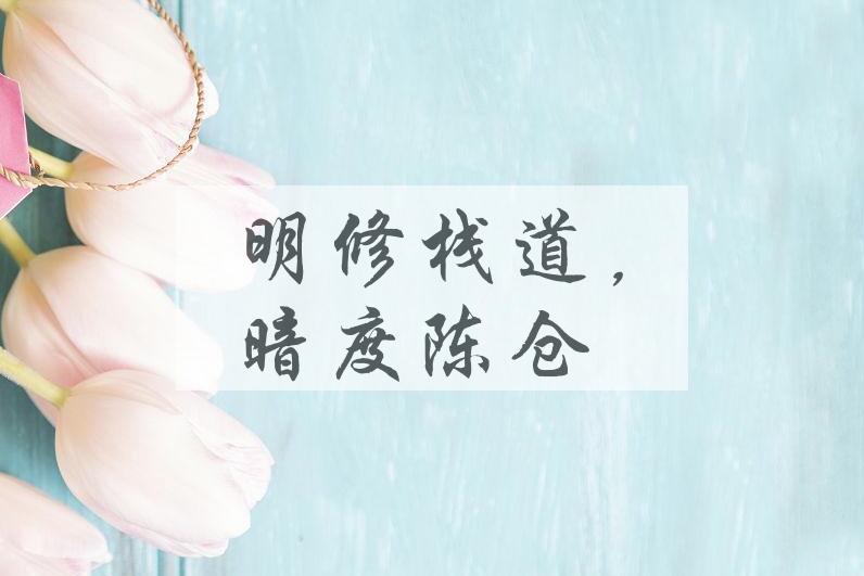 成语明修栈道，暗度陈仓是什么意思？