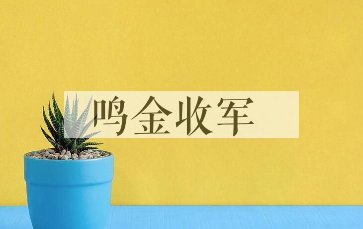 成语鸣金收军是什么意思？