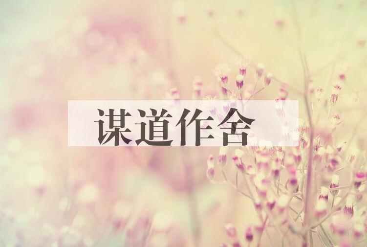 成语谋道作舍是什么意思？