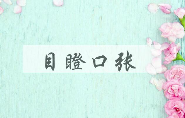 成语目瞪口张是什么意思？