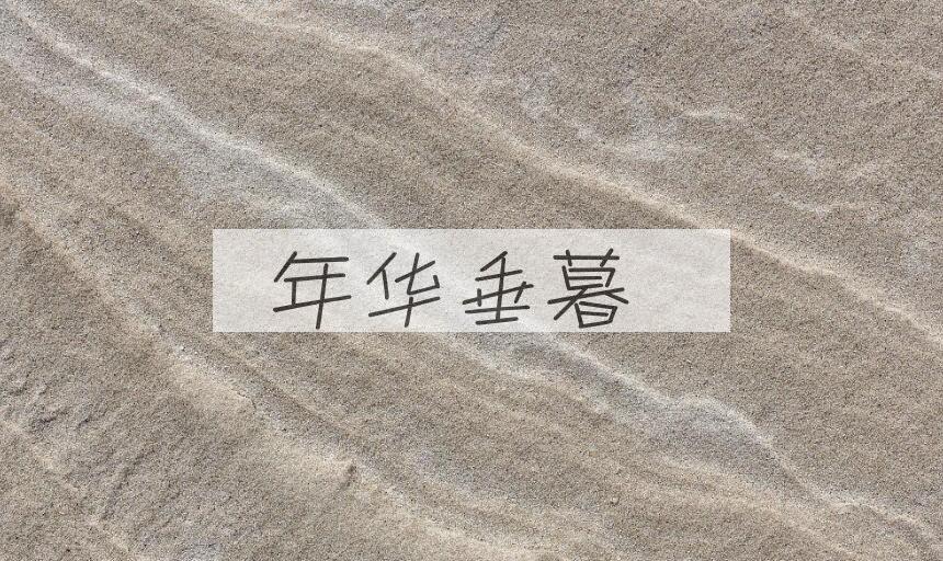 成语年华垂暮是什么意思？