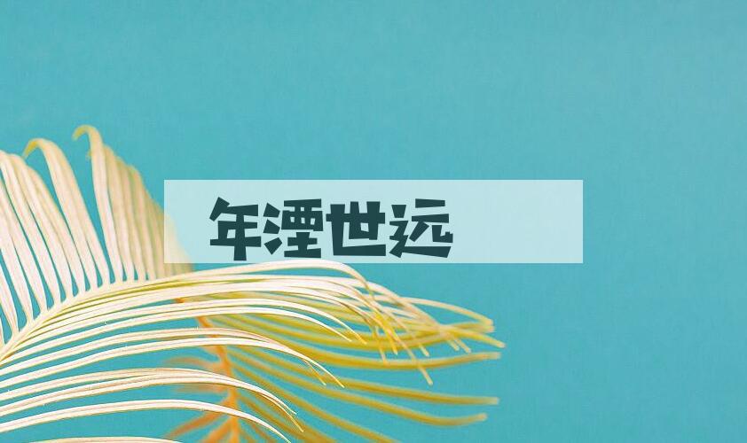 成语年湮世远是什么意思？