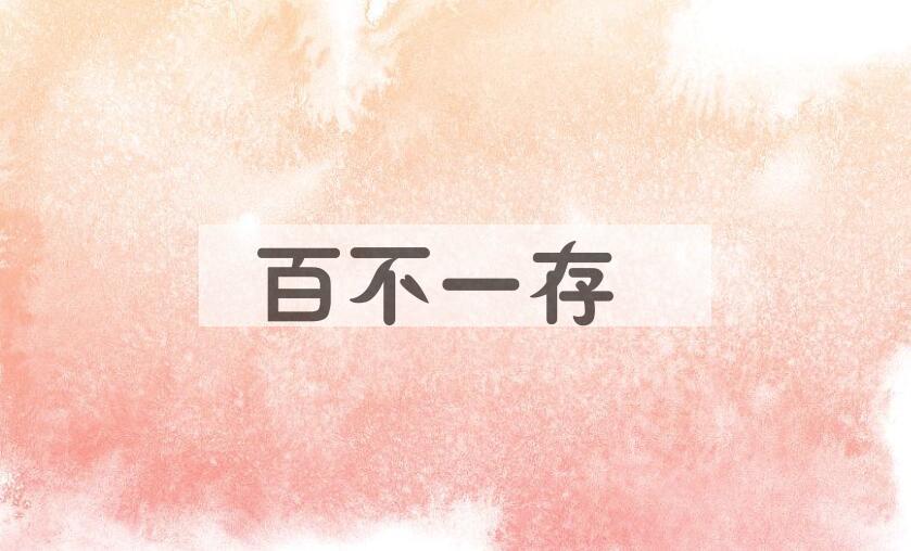 成语百不一存是什么意思？