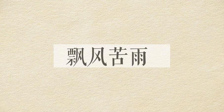 成语飘风苦雨是什么意思？
