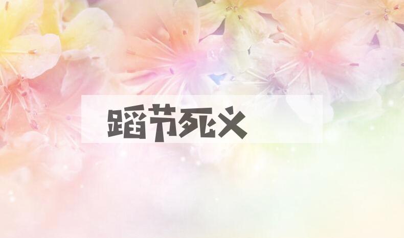 成语蹈节死义是什么意思？
