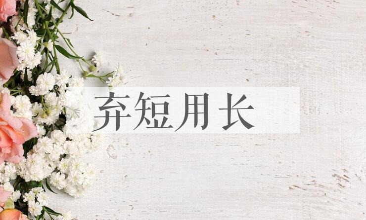 成语弃短用长是什么意思？