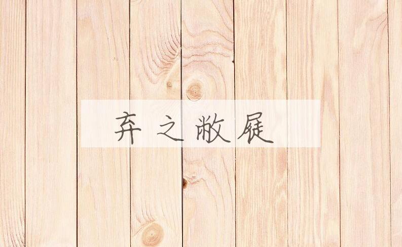 成语弃之敝屣是什么意思？