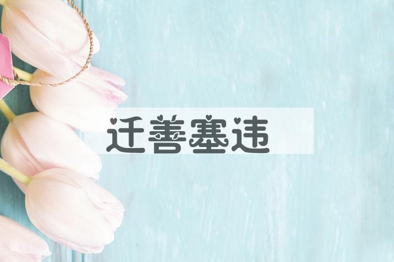成语迁善塞违是什么意思？