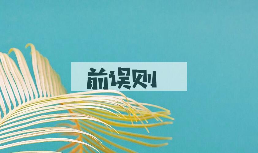成语前误则是什么意思？