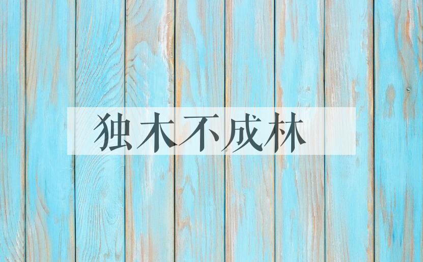 成语独木不成林是什么意思？