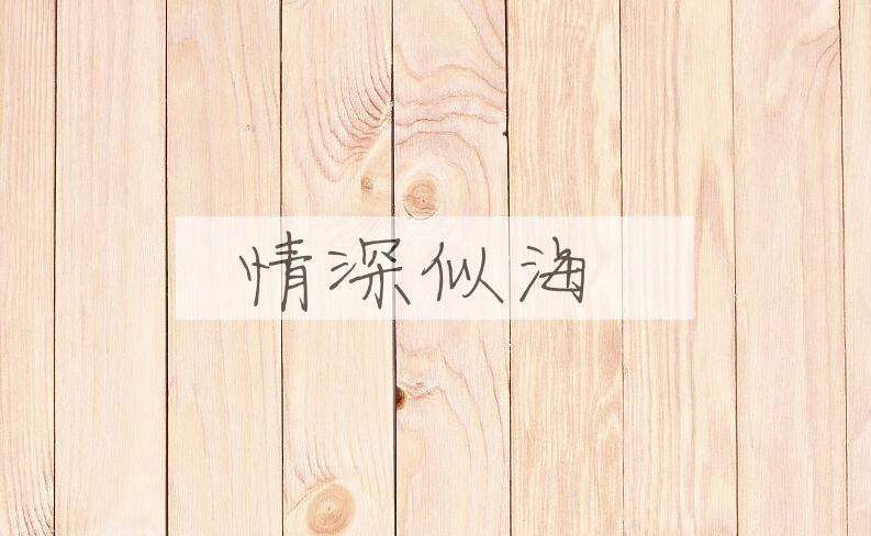 成语情深似海是什么意思？