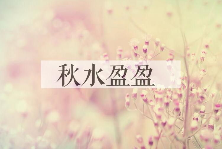 成语秋水盈盈是什么意思？