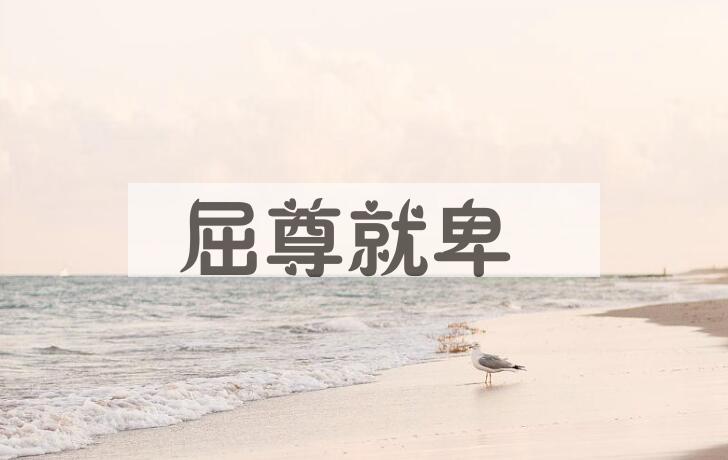 成语屈尊就卑是什么意思？