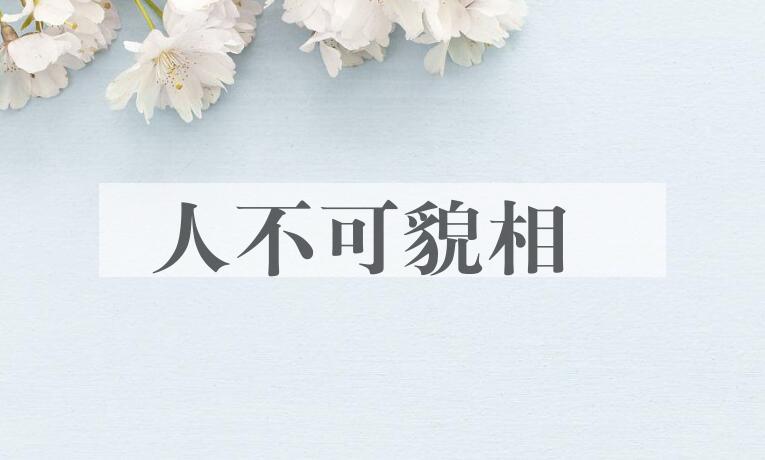 成语人不可貌相是什么意思？