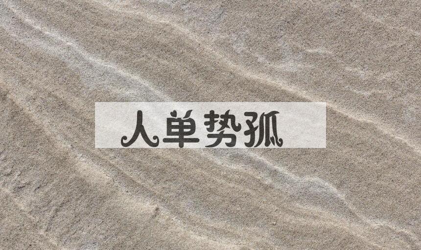 成语人单势孤是什么意思？