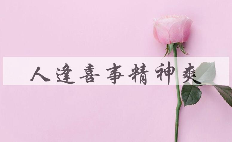 成语人逢喜事精神爽是什么意思？