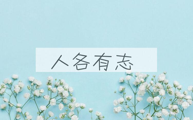 成语人各有志是什么意思？