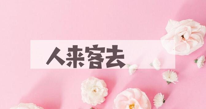 成语人来客去是什么意思？