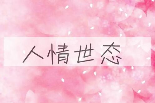 成语人情世态是什么意思？