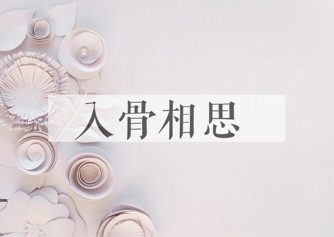 成语入骨相思是什么意思？