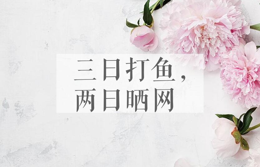 成语三日打鱼，两日晒网是什么意思？